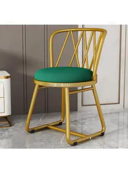 Nordic light, роскошный туалетный столик для девочек в спальне, табурет, сетка, красный ins, ветровое кресло, современный минималистичный стул для макияжа со спинкой