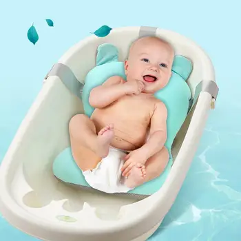 Симпатичная портативная мягкая подушка для душа для новорожденных, мультяшный складной коврик для ванной