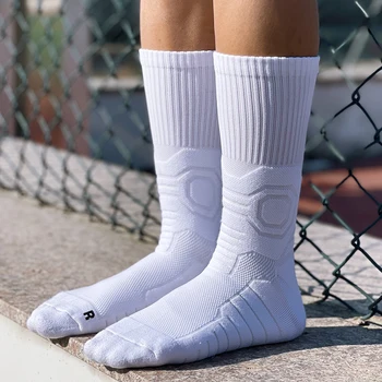 Высококачественные баскетбольные носки, мужские элитные утепленные нескользящие хлопчатобумажные полотенца для занятий спортом на открытом воздухе, велоспортом, бегом, баскетбольными носками