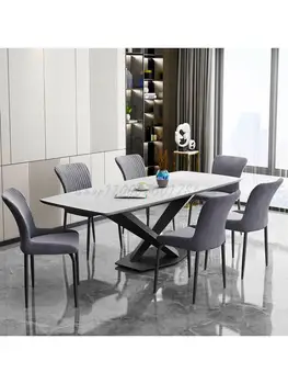 Итальянская минималистская технология тканевый обеденный стул современный минималистский домашний задний письменный стол гостиничный стул легкий роскошный обеденный стол
