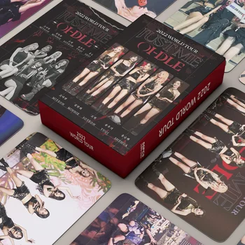 55 шт./компл. Альбом Kpop GIDLE WORLD TOUR Lomo Cards (G) I-DLE Girls I Burn Фотокарточка Minnie Открытка Фанатам Подарок