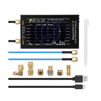 Nanovna-F V2 Векторный Сетевой веб-анализатор 50 кГц-3 ГГц Антенный Анализатор Тестер сетевого кабеля 4,3-Дюймовые веб-инструменты