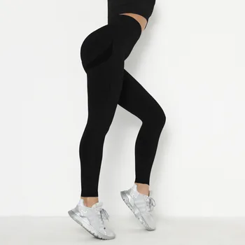 Женские бесшовные брюки для фитнеса, леггинсы для спортзала, спортивные брюки с высокой талией, для занятий бегом, йогой, энергетические колготки