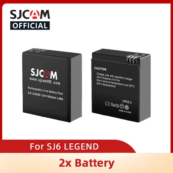 SJCAM 2ШТ Аккумулятор SJ6 3,8 В 1000 мАч 3,8 Втч литий-ионный аккумулятор Оригинальный аккумулятор SJCAM для экшн-камеры SJCAM SJ6 LEGEND