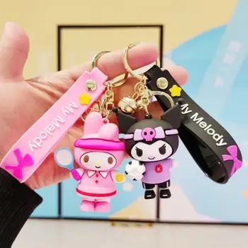 Kawaii Hello Kitty My Melody Брелок Для Ключей Аниме Cinnamoroll Pochacco Kuromi Спортивный Брелок Purin Мультяшная Кукла Сумка Кулон Подарочная Игрушка