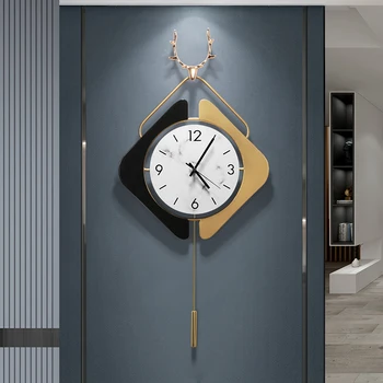 Простые настенные часы в скандинавском стиле, современный дизайн, Бесшумный металл, Креативная мода, настенные часы для гостиной, Роскошный Современный декор для дома
