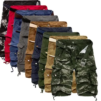 Мужские военные шорты-карго 2023, Совершенно новые армейские камуфляжные тактические шорты, мужские хлопковые Свободные повседневные короткие брюки плюс размер