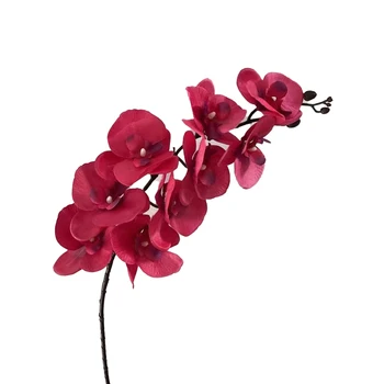 Ослепительный фаленопсис своими руками, бабочка, Орхидея, искусственный шелк, цветочный декор для дома/свадьбы, 9 Голов, высокое качество