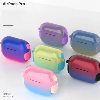 Градиентный силиконовый чехол для Apple Airpods Pro 3 2 1 Bluetooth наушники Беспроводная зарядка чехол для AirPod 1 3 Air Pods