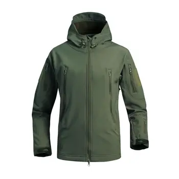 Весенне-осенне-зимняя Мужская Уличная Водонепроницаемая куртка SoftShell из флиса, Теплая Удобная куртка в стиле милитари для альпинизма, мужская одежда