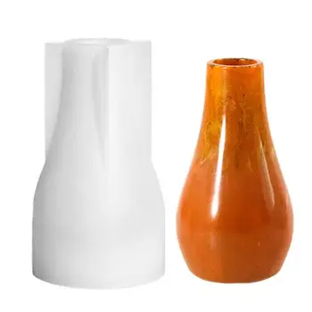 Форма для вазы из смолы Маленькая Высокая Ваза для цветов Горшок Силиконовые формы для ваз для сухих цветов 3D DIY Изготовление домашнего декора для дисплея Ремесла Плесень