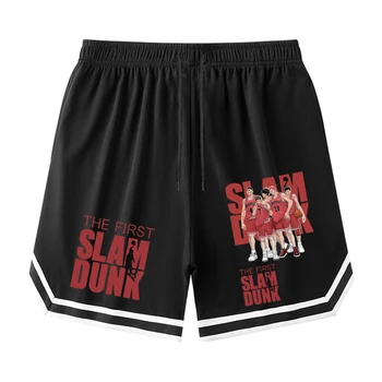 Спортивные шорты Аниме SLAM DUNK С принтом Shohoku, уличная одежда в стиле хип-хоп, тренажерный зал, Бег, Баскетбольные Спортивные штаны