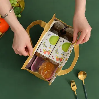 Сумка-холодильник для напитков Сумка для продуктов Походные сумки для хранения на открытом воздухе Ланч-бокс Большой емкости Ланч-органайзер Сумка для ланча Холщовая сумка