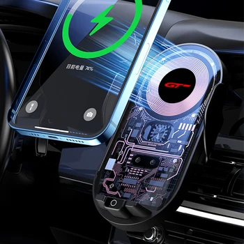 Для Peugeot GT GTline 106 108 206 207 208 306 307 308 407 2008 3008 Автомобильная подставка для телефона беспроводное зарядное устройство прозрачная розетка smart