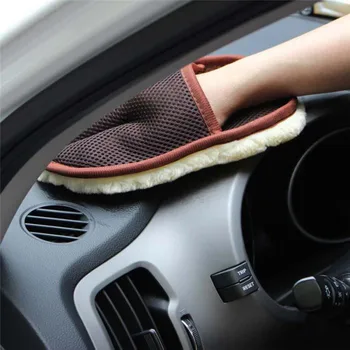 Автомобильные шерстяные кашемировые перчатки для мытья Volkswagen Polo Passat B8 B5 B6 Golf 4 5 6 7 Caddy Tiguan