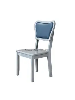 Обеденный стул из массива дерева, Легкий Роскошный Мягкий Стул, Модная и удобная Технологичная ткань, Домашний стул со спинкой, Табурет, Письменный стол,