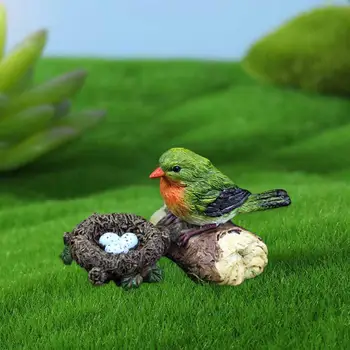 Статуя животного в саду, Креативный реалистичный устойчивый к выцветанию Микроландшафт, Фигурка птицы, товары для дома