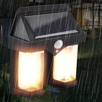 Водонепроницаемый IP65 Внутренний двор Сад Вилла Освещение Ночник с 3 режимами Солнечная Интеллектуальная индукционная вольфрамовая лампа накаливания