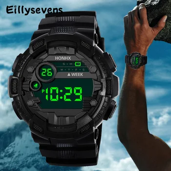Мужские спортивные часы на открытом воздухе, водонепроницаемые светодиодные цифровые часы для мужчин, студенческие многофункциональные резиновые электронные смарт-часы Reloj Hombre