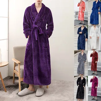 Мужской халат, мягкая домашняя пижама от пота, халат, мужская пижама, Пижамы для мужчин, хлопок, 18 предметов, повседневный галстук