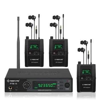Беспроводная Аудиомониторная система Phenyx Pro UHF Stereo in Ear Audio Monitor с возможностью выбора частоты в диапазоне 900 МГц, Монтируемая в стойку для возврата сцены