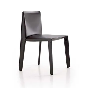 Обеденный стул Простой современный обеденный стул Широкая поверхность для сидения Тонкие слои шитья Прозрачные гладкие Красивые и безопасные для строчки