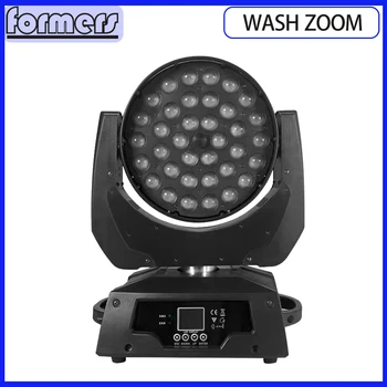 LED Wash Zoom 6in1 RGBWA UV 36x18w Moving Head Wash 36x12w RGBW 4in1 Zoom Lyre Moving Head Stage Light Для Ночного Клуба DJ Disco Pa