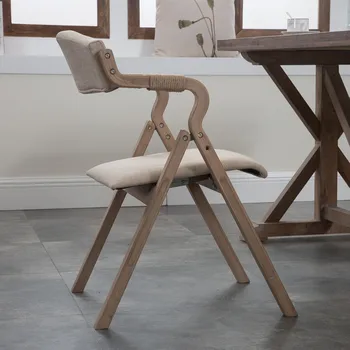 Акцентные складные Дизайнерские обеденные стулья Уличное Деревянное кафе Ручной Складной стул для патио Японская мебель для дома Sillas De Comedor