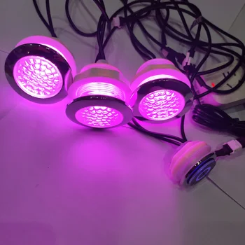 3шт RGB LED подсветка для горячей ванны, спа-джакузи, лампа для отверстия 55 58 60 мм, лампа для бассейна мощностью 2 Вт, 1 контроллер, 1 адаптер