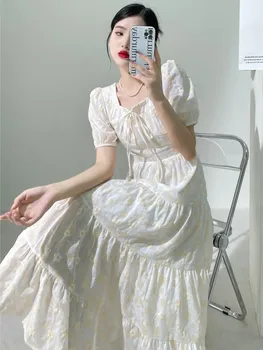 Женское элегантное платье миди с принтом 