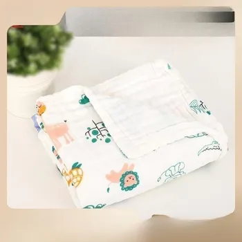 Новое удобное детское марлевое банное полотенце из шести слоев чистого хлопка, стеганое одеяло для новорожденных, банное полотенце, детские товары Бесплатная доставка