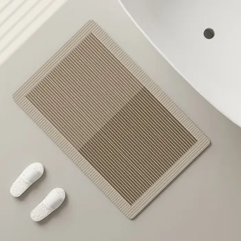 Асимметричный дизайн в японском стиле, противоскользящий коврик, мягкий съемный коврик для ванной, хорошо впитывающий воду ковер для пола в туалете