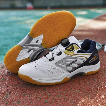Новая обувь для бадминтона для мужчин и молодежи, амортизирующая и противоскользящая обувь для настольного тенниса для пар, теннисные туфли для студентов