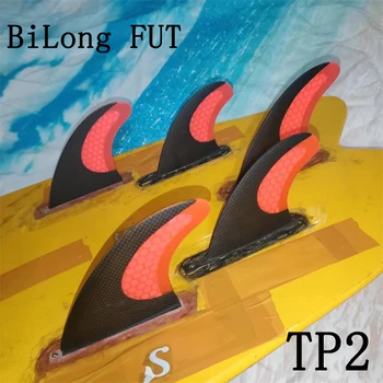 Плавники для доски для серфинга BiLong Futures TP2 с пятью ребрами из углеродного волокна, стекловолокно, соты, 5 шт. /компл. Плавники для серфинга на короткой доске для серфинга