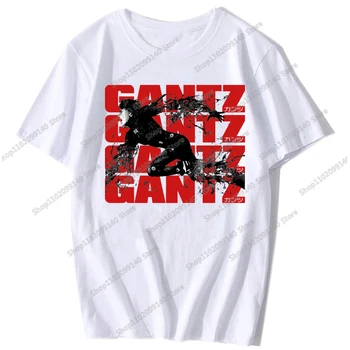 Мужская одежда Футболка Reika Gantz, летняя одежда, графическая футболка, мужские футболки MDE, мужские футболки с японским аниме