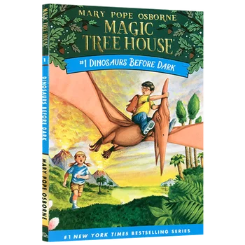 Волшебный домик на дереве, динозавры перед наступлением темноты, детские книги на 6, 7, 8, 9 лет, английские книги, приключенческие романы 9780679824114