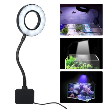 Dc 5V 7W 18 светодиодных аквариумных ламп для аквариума с зажимом для рыбных банок, USB-светильник с регулируемой яркостью, Гибкий Портативный аквариумный светильник 3 цвета