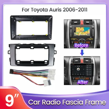 9-Дюймовая 2Din Рамка Приборной Панели Автомобиля DVD-Рамка Радио-Панели Рамка Навигационной Панели для Toyota Auris 2006-2011
