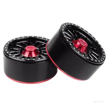 Ступица колеса для Axial SCX10 Универсальные колесные диски Beadlock из прочного алюминиевого сплава, детали колес для гусеничных автомобилей, черный цвет