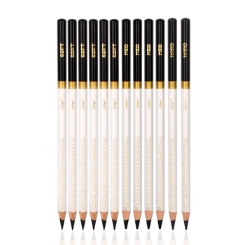 12 штук карандашей для рисования Угольный карандаш премиум-класса графитовый карандаш с защитой от поломок для детей, начинающих рисовать эскизы челнока