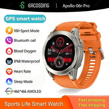 GPS Наружные Смарт-Часы Bluetooth Вызов Мужские Смарт-Часы Фитнес IP68 Водонепроницаемые Часы Частота Сердечных Сокращений Кровяное Давление Здоровье Часы Новые