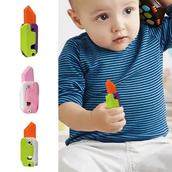 Горячий 3D-нож G ravity, игрушки-непоседы, Пластиковый Морковный нож, Сенсорная тревожность, Подарки для детей на День рождения, Пиньята, Наполнители для лакомств