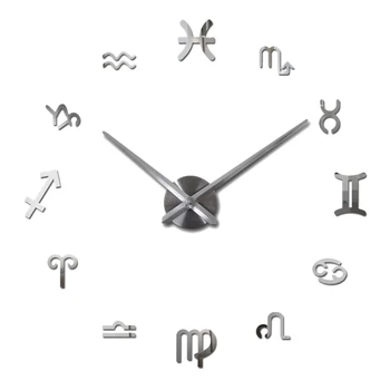 3D настенные часы, бескаркасные настенные часы своими руками, настенные наклейки с часами-созвездиями для гостиной, офиса, кухни. Декор