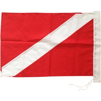 Дайв-флаг для подводного плавания и подводной охоты Используйте с поплавком, буем, шестом для лодки 35x50 см