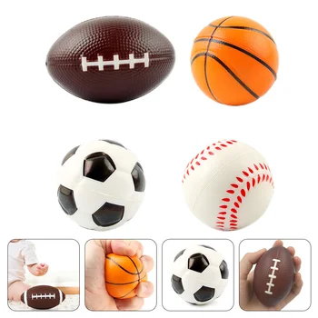 4 шт. Поролоновый спортивный мяч, Эластичные пенопластовые шарики, игрушка для снятия давления, детские мини-игрушки, Объемные Эластичные Забавные