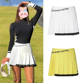 Юбка для гольфа Женская модная плиссированная юбка 2023, спортивная юбка для активного отдыха, тонкая повседневная юбка с высокой талией, тренировочная юбка Master Bunny для гольфа