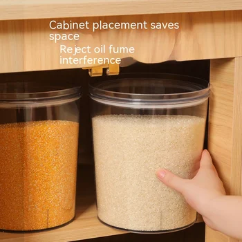 Прозрачная бытовая Кухонная защита от насекомых, Влагостойкий ящик для хранения риса, запечатанный бочонок для муки, Разные зерна