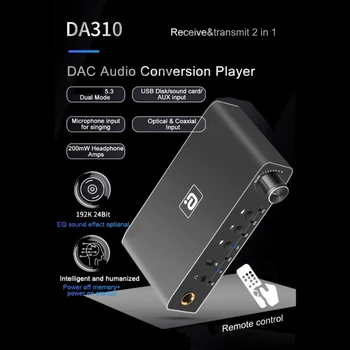 Приемник DA310B, совместимый с Bluetooth, передатчик 5.3, многофункциональный преобразователь для домашних развлечений