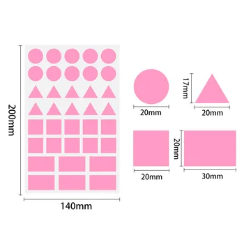 10 листов Цветных наклеек треугольной формы прямоугольная наклейка Квадратная маркировочная этикетка DIY головоломка классификация самоклеящаяся этикетка