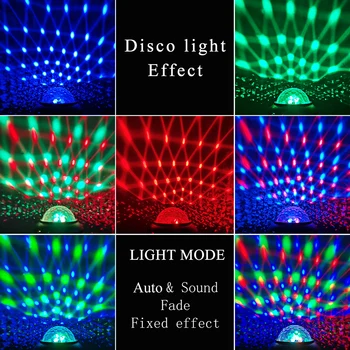 2 В 1, освещение для сцены, USB-зарядка, RGB Лампа для диско-проектора, Универсальная звуковая активация для вечеринок по случаю дня рождения в баре, клубе.